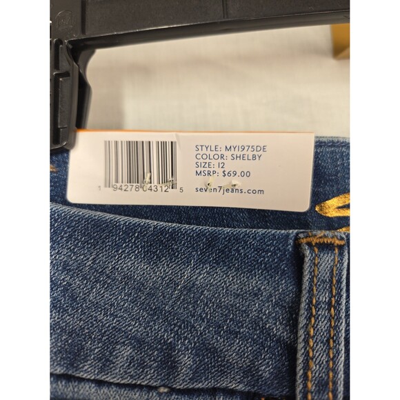 NEW Seven7 Tummyless High Rise Skinny Jeans Slimming Control Panel  Women's 12 - Picture 3 of 9